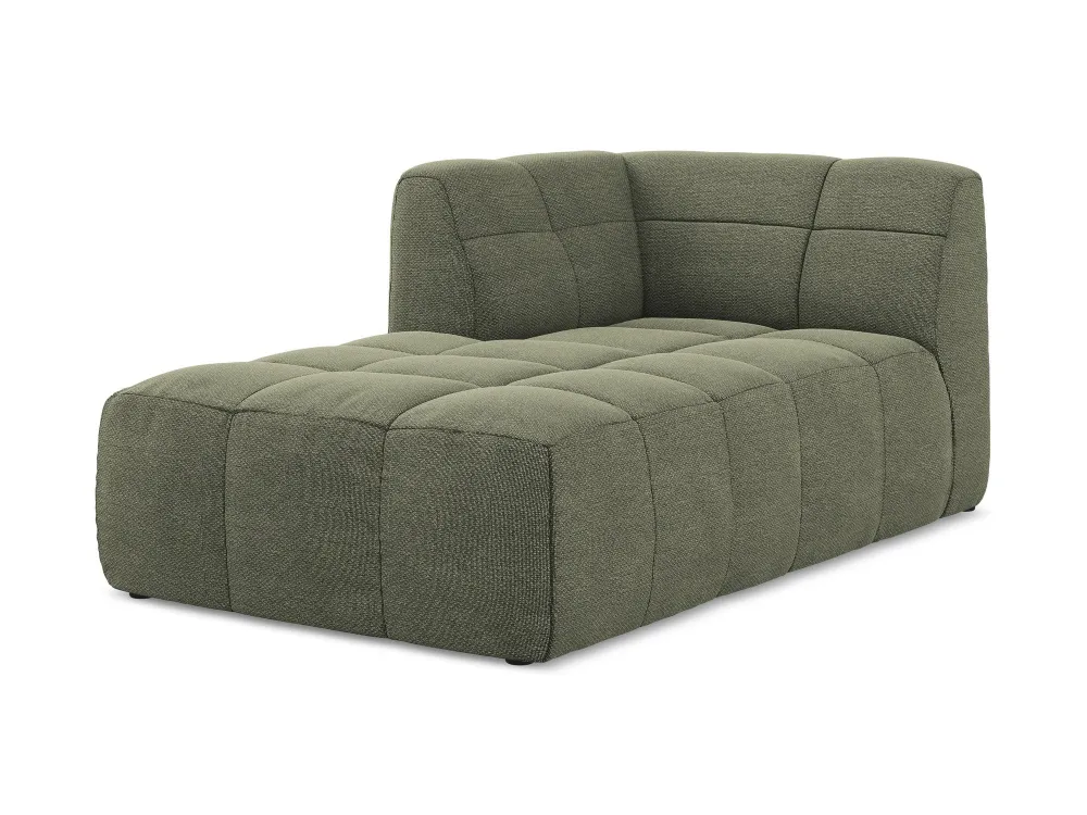 Szezlong links ALOHA olivgrün Boucle