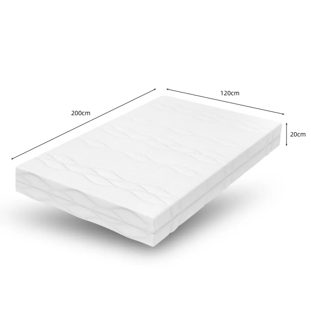 Taschenfederkern Matratze 120x200 cm, 7 Zonen, H3/H4, Boxspring-Gefühl