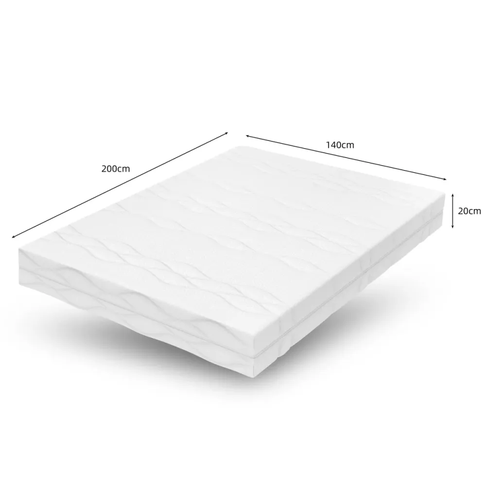 Taschenfederkern Matratze 140x200 cm, 7 Zonen, H3/H4, Boxspring-Gefühl