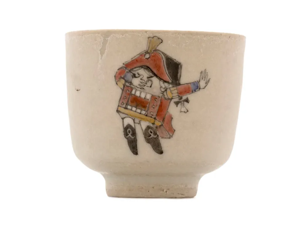 Tasse handgefertigt Moychay Nr. 43035, Künstlerisches Bild „Nussknacker“, Keramik/Handmalerei, 46 ml.