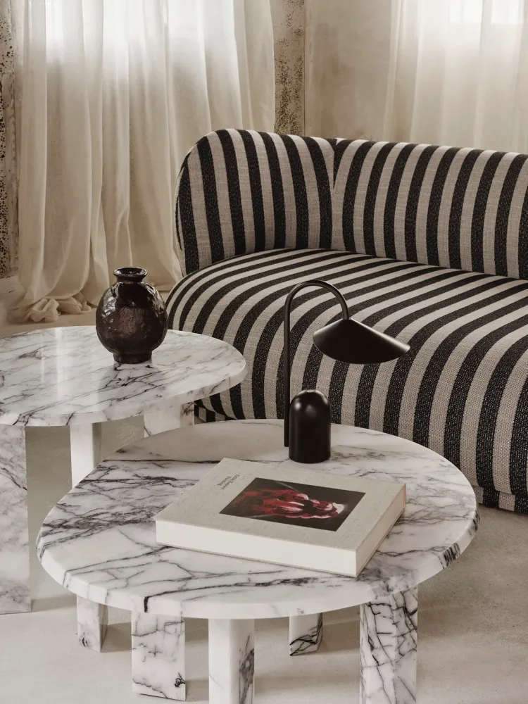 Taula Coffee Table - White/Charcoal