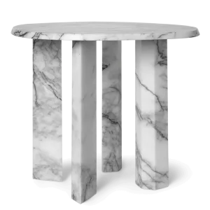 Taula Side Table - White/Charcoal