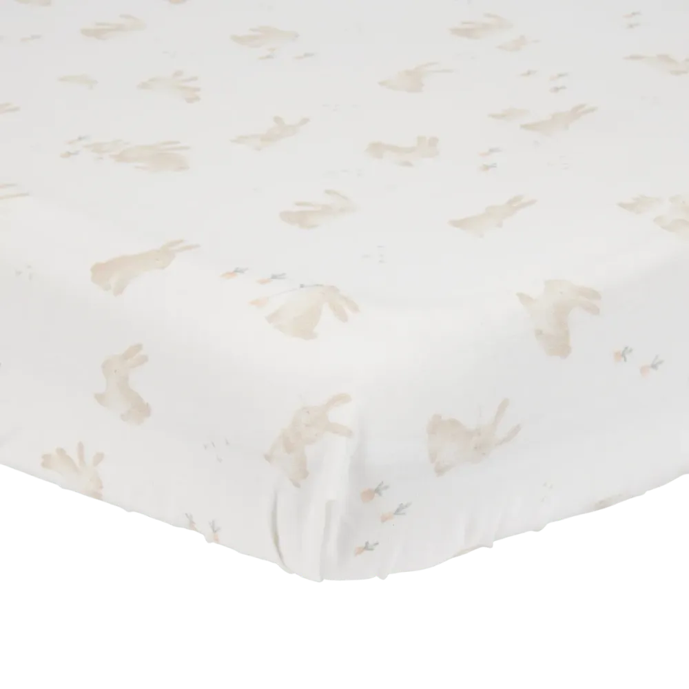 <tc>Little Dutch</tc> Spannbetttuch Kinderbett 60X120Cm Weiß Baby Bunny