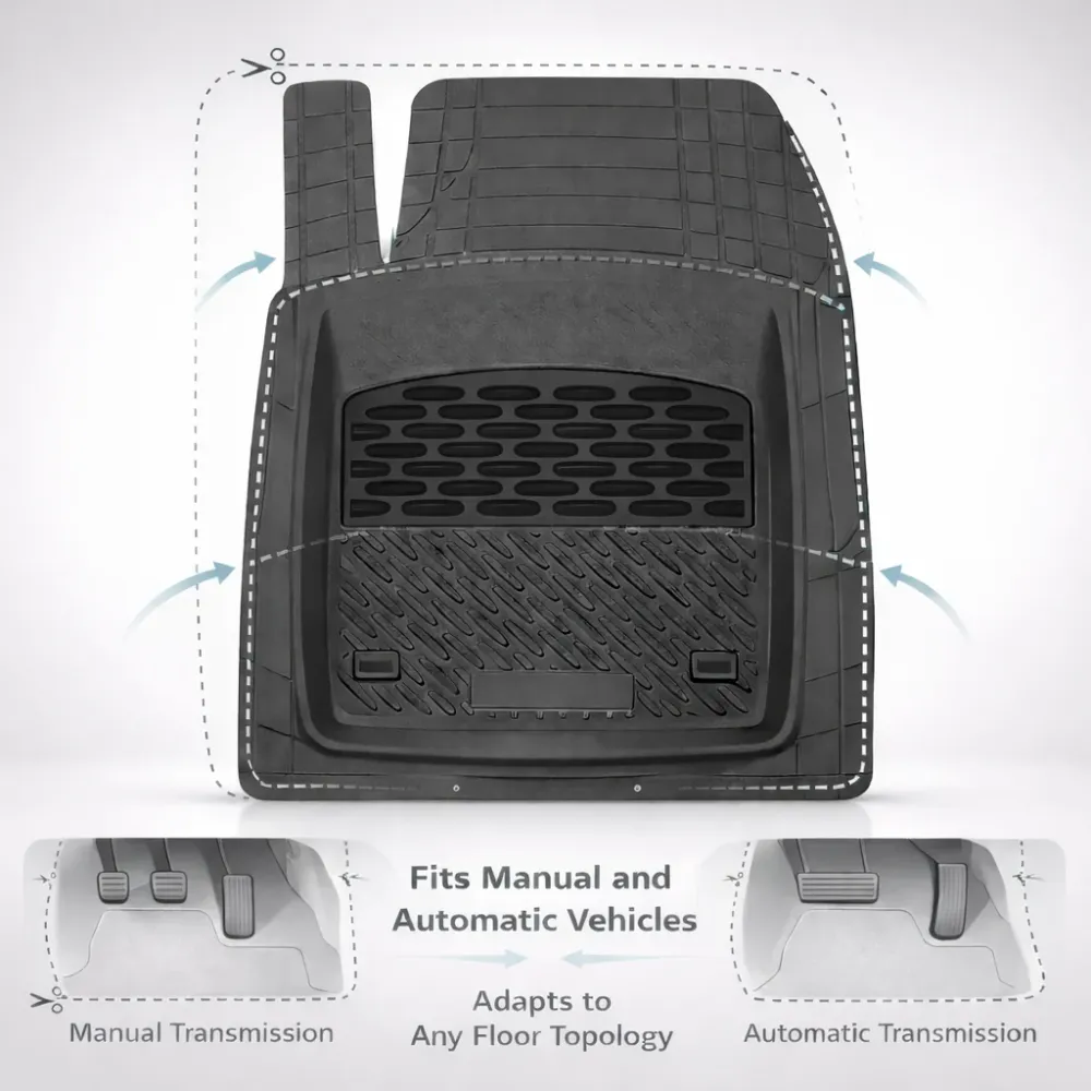 TeamCar® Tablett-Fußmatten, kompatibel mit Volkswagen Jetta V (2005–2010) – Limousine