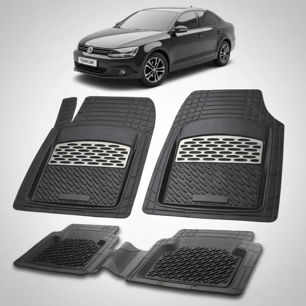 TeamCar® Tablett-Fußmatten, kompatibel mit Volkswagen Jetta VI (2010–2018) – Limousine