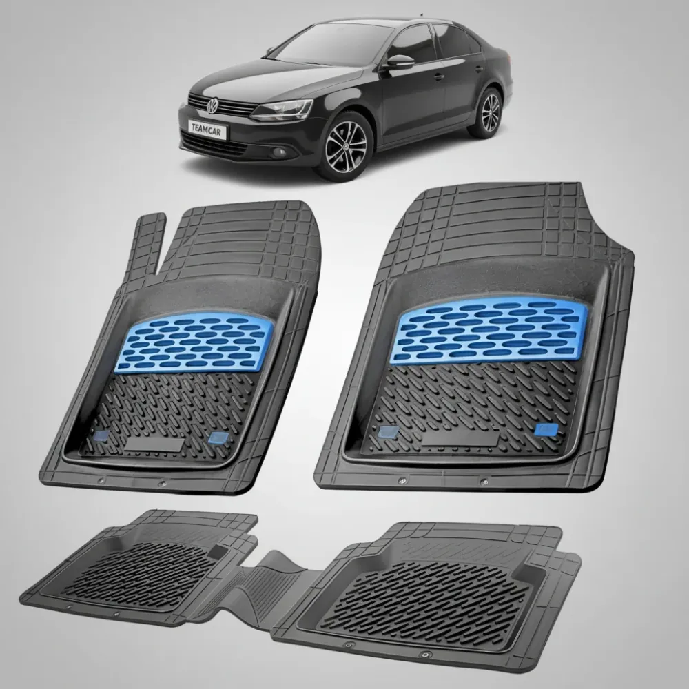 TeamCar® Tablett-Fußmatten, kompatibel mit Volkswagen Jetta VI (2010–2018) – Limousine
