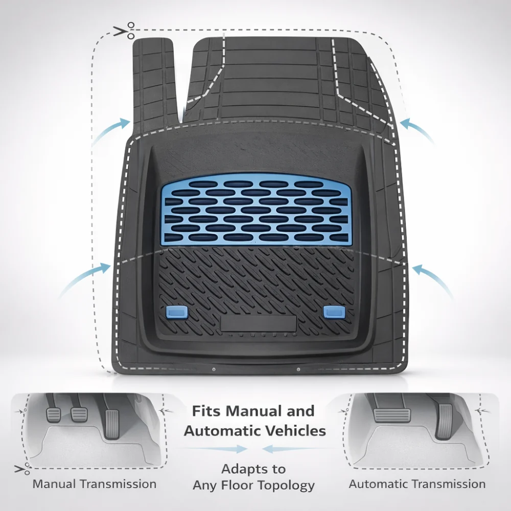 TeamCar® Tablett-Fußmatten, kompatibel mit Volkswagen Jetta VI (2010–2018) – Limousine