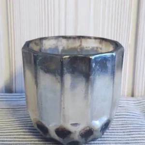 Teelichtglas braun matt glänzend