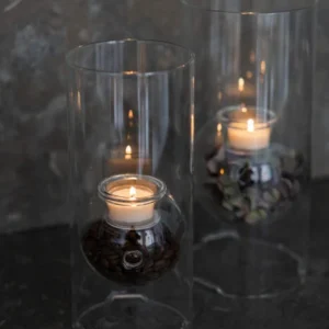 Teelichthalter Ekerö, Glas, groß, von Storefactory