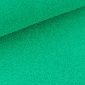 Terry Fleece Baumwollfrottee mit Fleeceabseite emerald uni