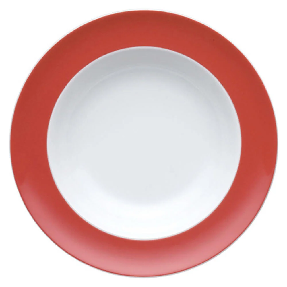 Thomas Sunny Day Suppenteller, Pastateller, Teller, Porzellan, New Red / Rot, Spülmaschinenfest, 23 cm, 10323