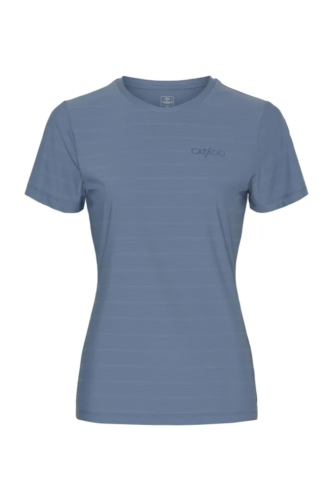 Tina Women´s T-Shirt mit Belüftungseffekt Flint Stone Blue L