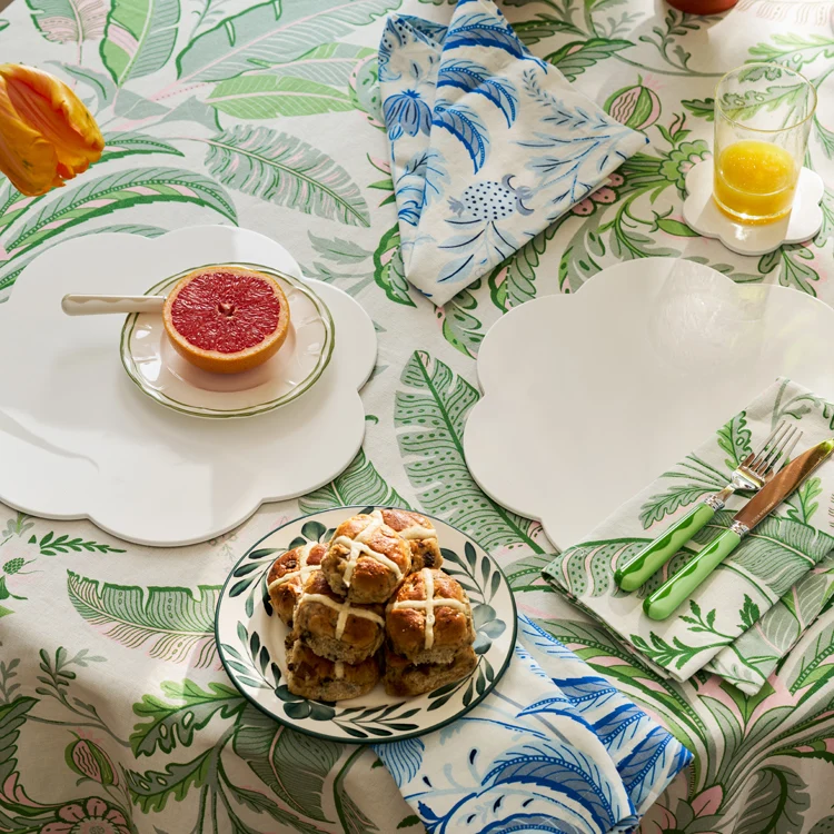 Tischsets aus weißem Lack – 4er-Set