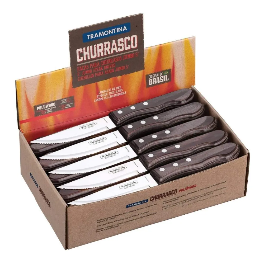 Tramontina Churrasco Jumbo Steakmesser – 12er-Packung
