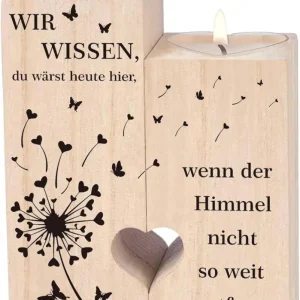 Trauergeschenk Memorial-Kerzenständer Grabkerzen Trauerlicht