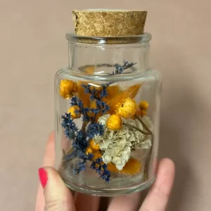 TROCKENBLUMEN FLASCHE | Orange, blue & beige