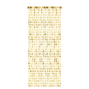 Türvorhang Weihnachtsbäume Gold 2,45m