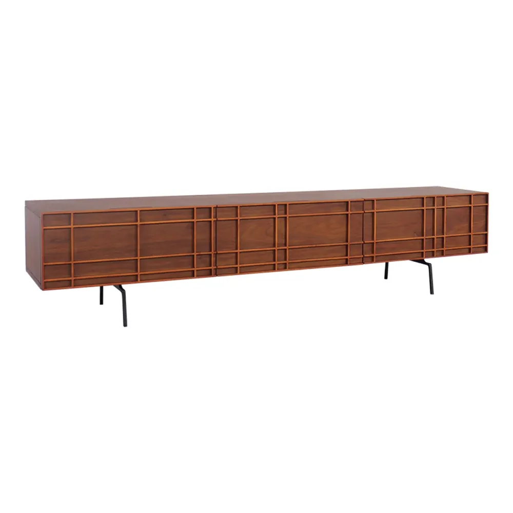 TV-Schrank mit Lamellen – Dunkirk – Walnuss – 165 cm