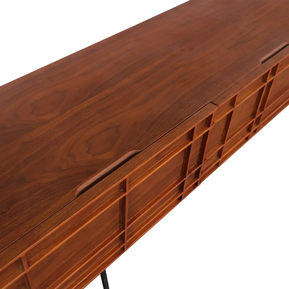 TV-Schrank mit Lamellen – Dunkirk – Walnuss – 165 cm