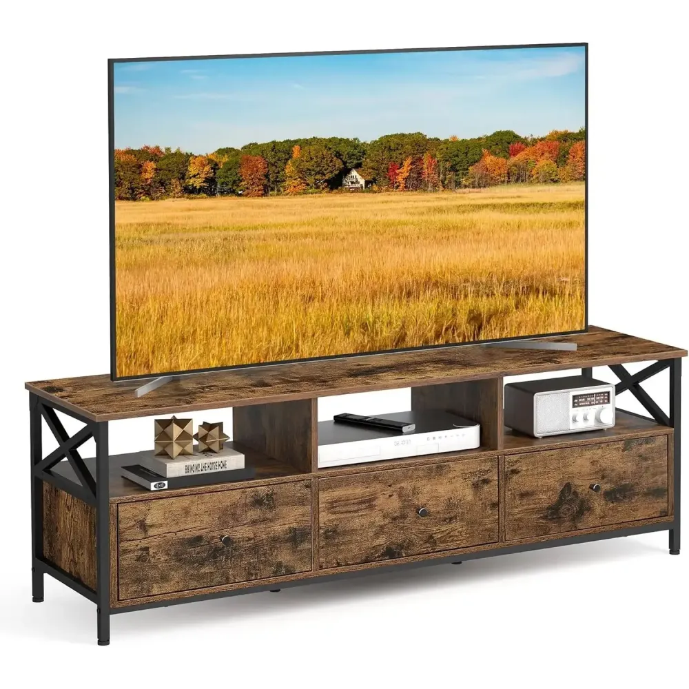 TV-Schrank 65 Zoll Vintagebraun Stahl