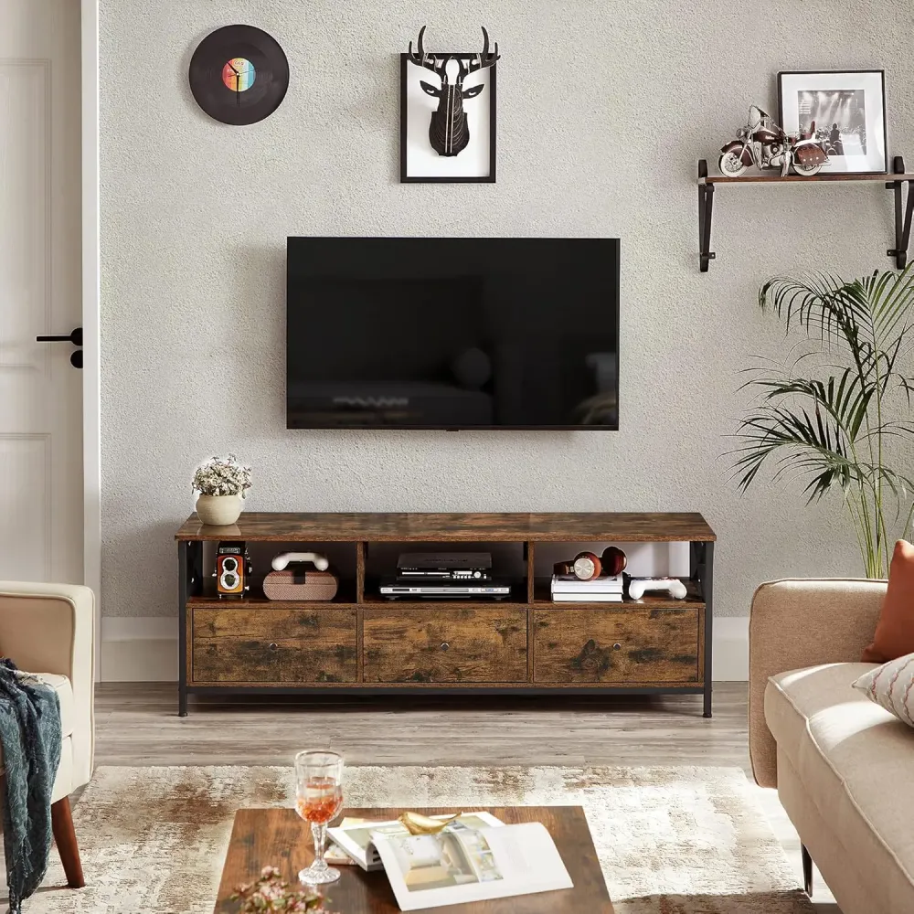 TV-Schrank 65 Zoll Vintagebraun Stahl