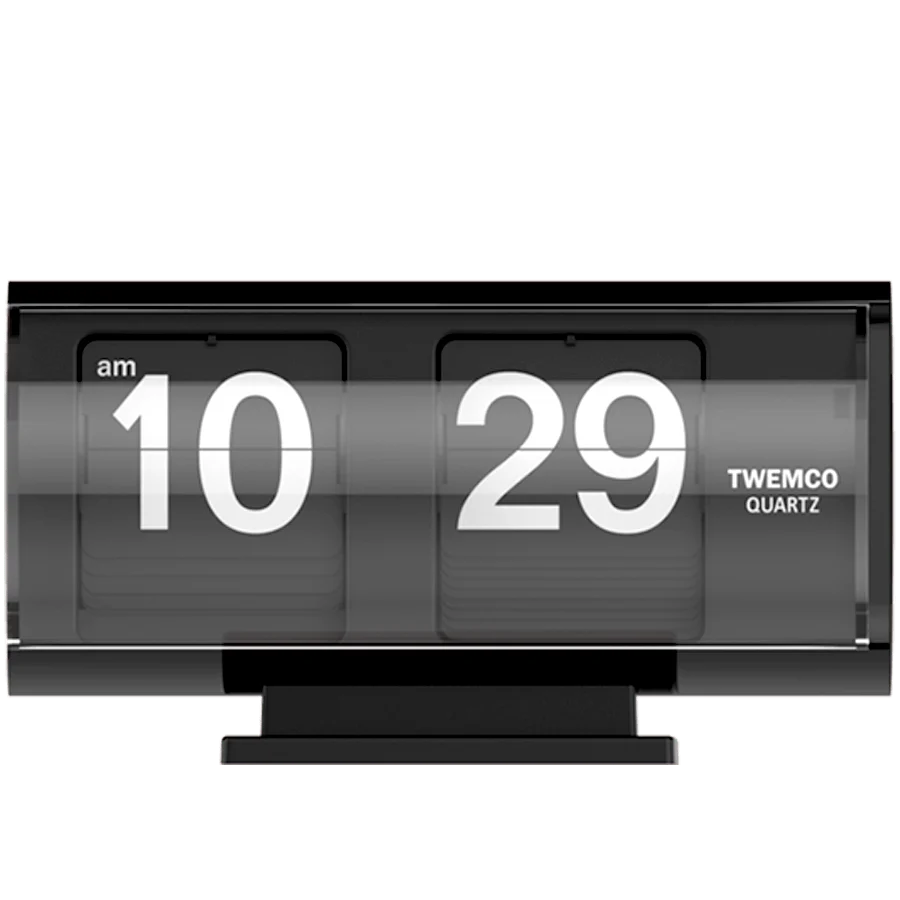 TWEMCO KLEINE FLIPCLOCK QT-30T SCHWARZ