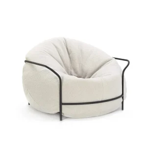Uni Jasnobeżowy Boucle Sessel