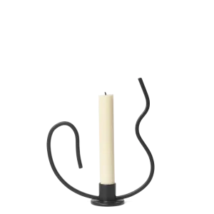 Valse Candle Holder - Low - Black