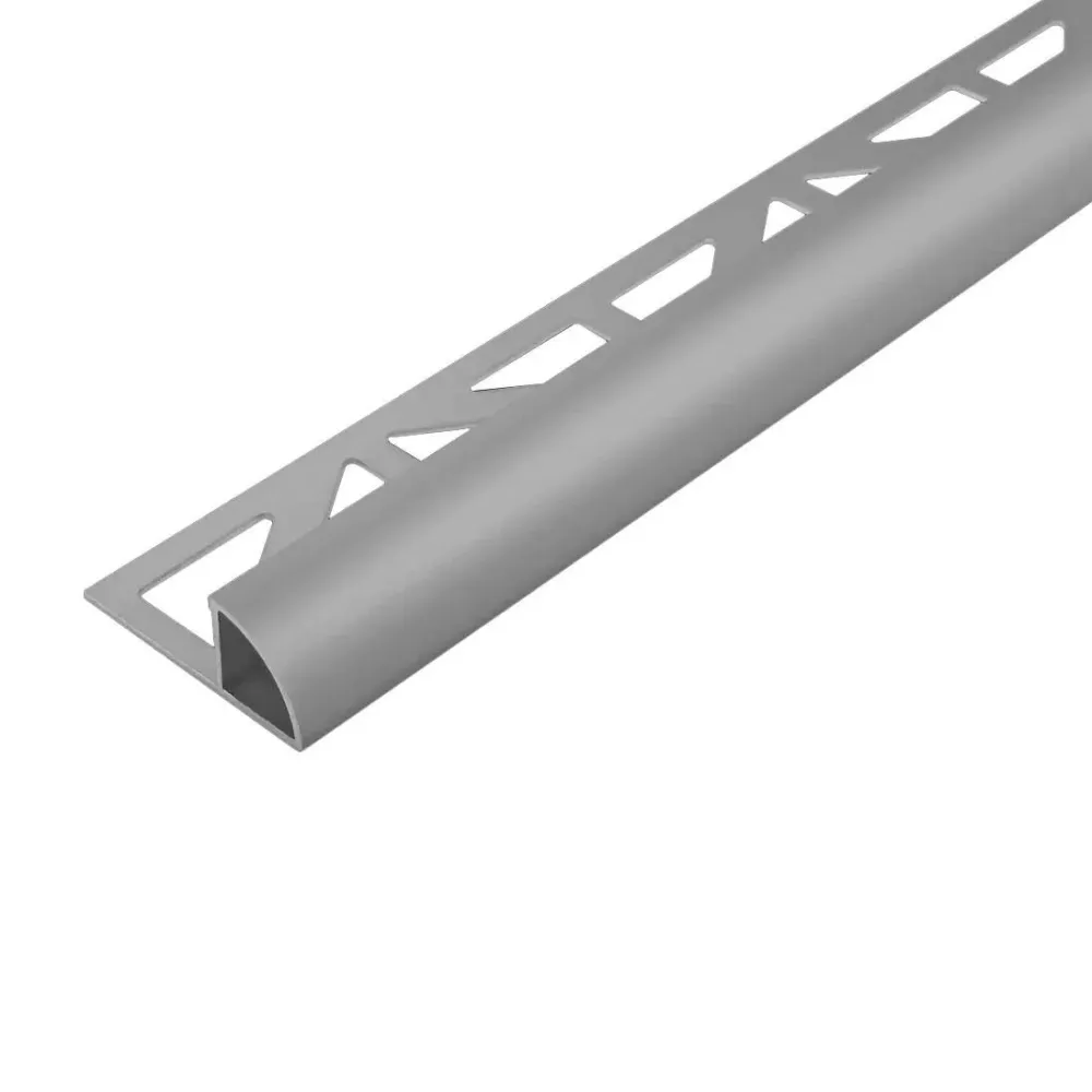 Viertelkreisprofil DURONDELL Aluminium pulverbeschichtet betongrau RAL 0006500 10mm 250cm