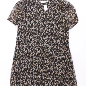 Vila Chiffonkleid Gr. 34 Kurzarm mehrfarbig aus Polyester