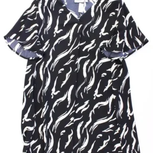 Vila Evoked Kleid Gr. 46 Kurzarm schwarz
