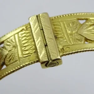 Vintage marokkanisches Filigranarmband aus 18 Karat Gelbgold