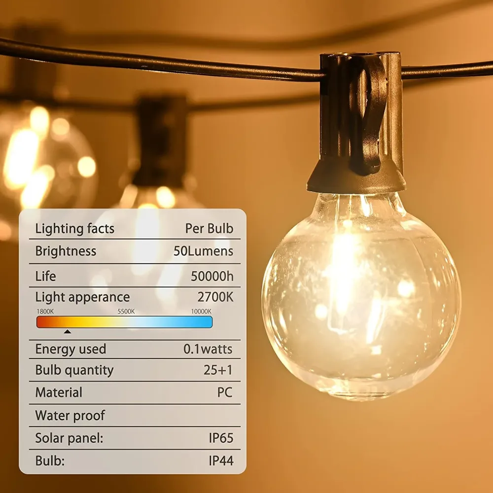 Vintage Solar-Lichterkette