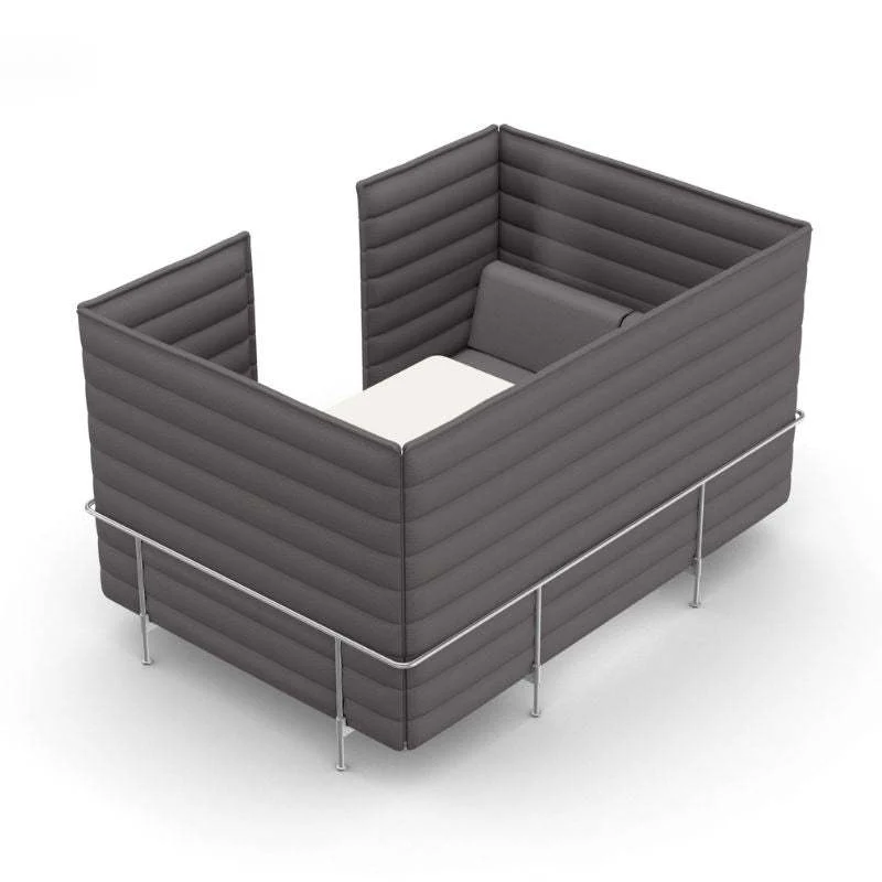 Vitra Alcove Cabin 2-Sitzer Highback grau