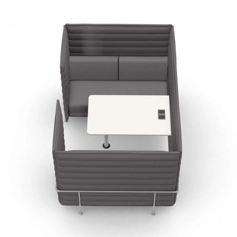 Vitra Alcove Cabin 2-Sitzer Highback grau