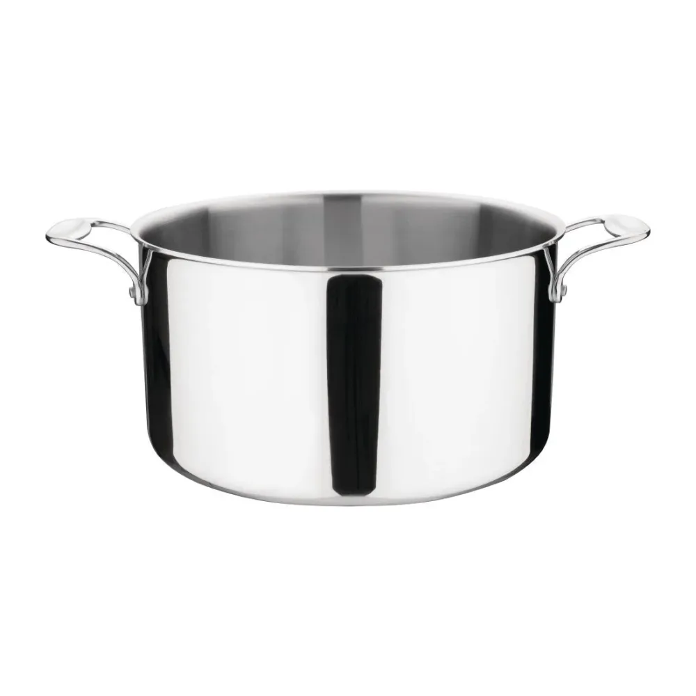 Vogue Dreiwand-Schmortopf aus Edelstahl und Aluminium, 28 cm – Y256