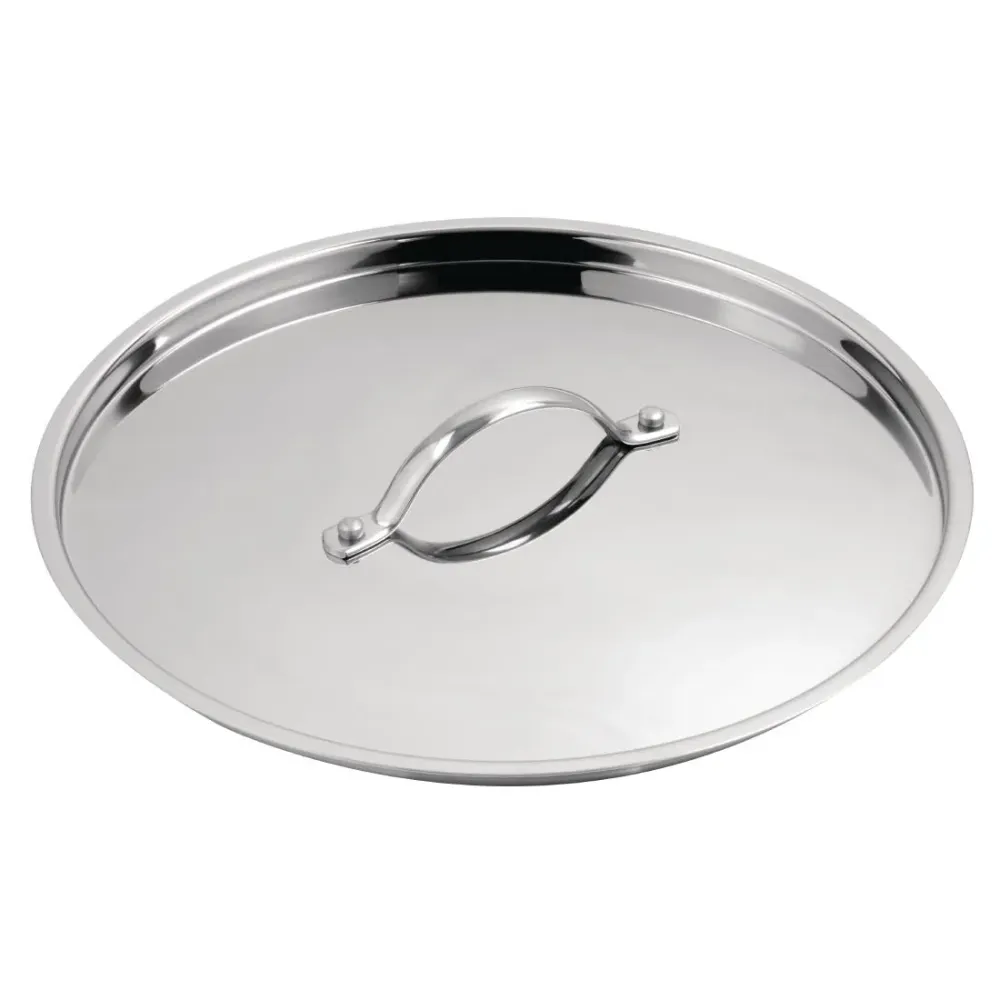 Vogue Dreiwand-Schmortopfdeckel aus Edelstahl und Aluminium, 28 cm – Y426