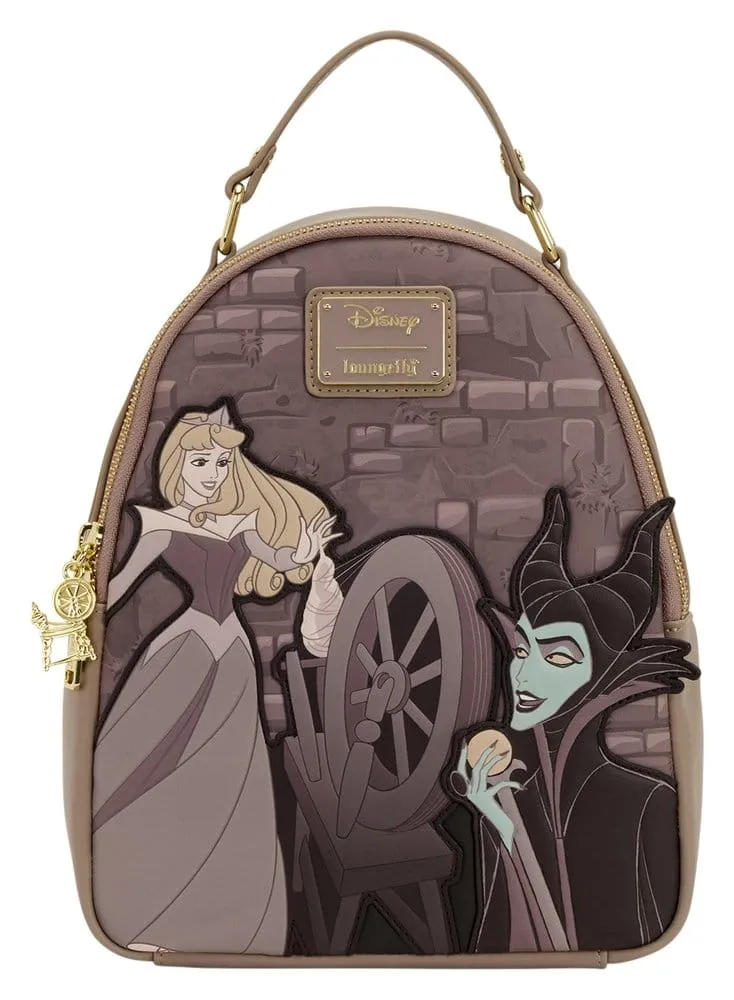 Vorbestellung Disney Loungefly Mini Rucksack Sleeping Beauty Spinning Wheel