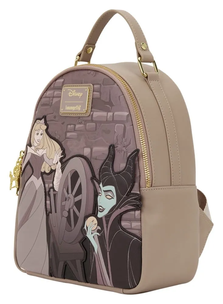 Vorbestellung Disney Loungefly Mini Rucksack Sleeping Beauty Spinning Wheel