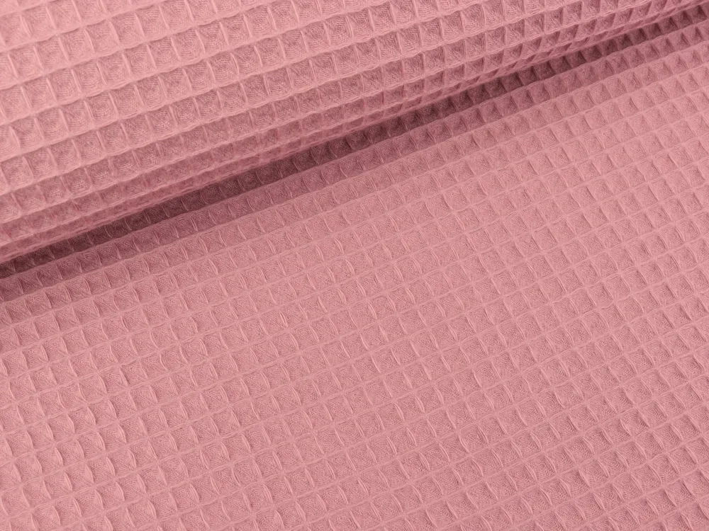 Waffelpiqué Nelson altrosa uni