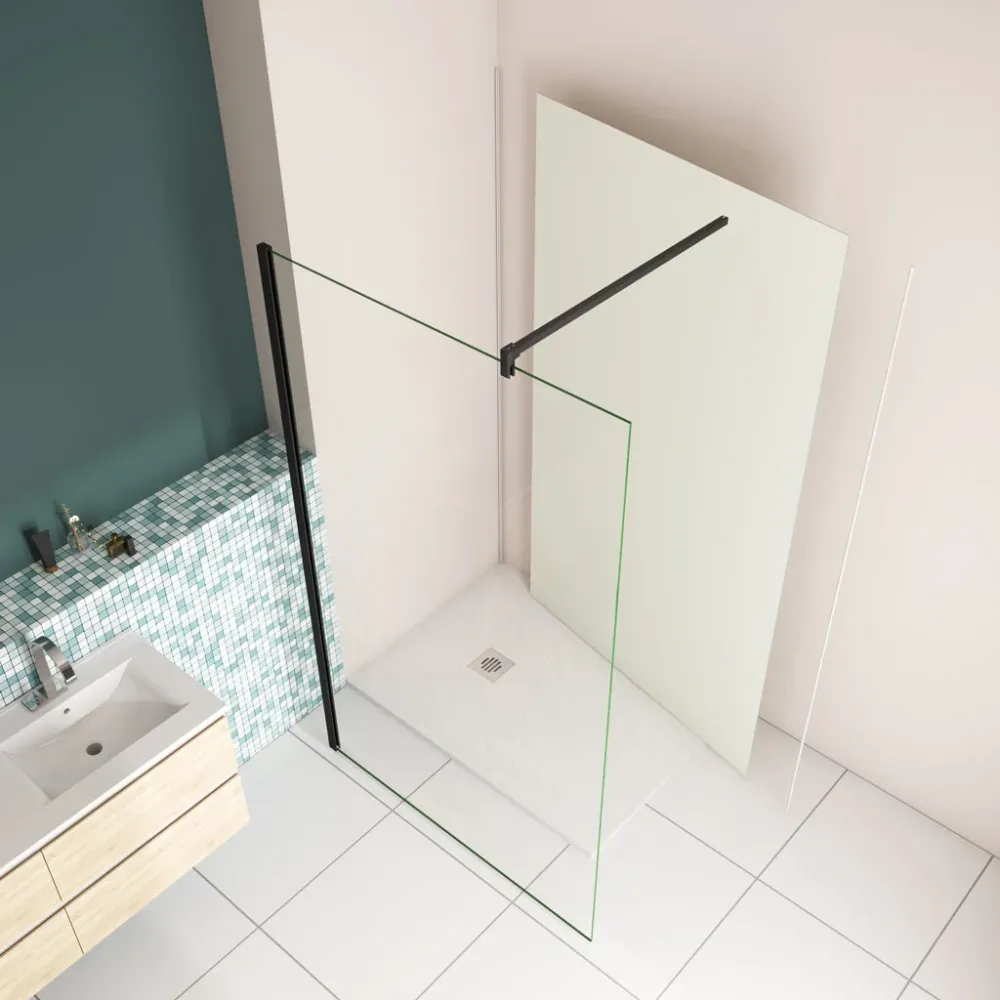 Walk Dusche Duschabtrennung 80x200cm 8mm Glas + Alu-verbundplatte