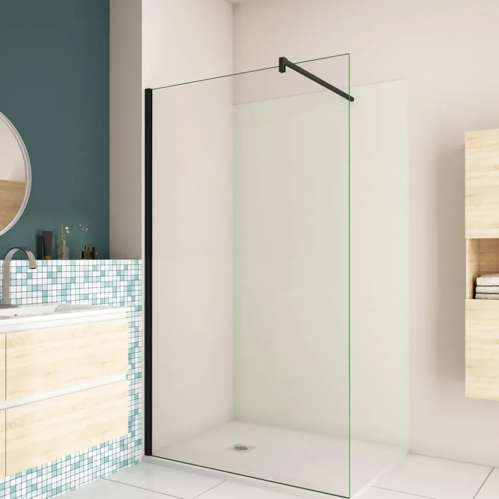 Walk Dusche Duschabtrennung 80x200cm 8mm Glas + Alu-verbundplatte