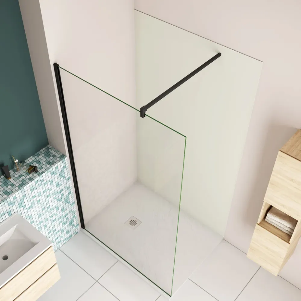 Walk Dusche Duschabtrennung 80x200cm 8mm Glas + Alu-verbundplatte
