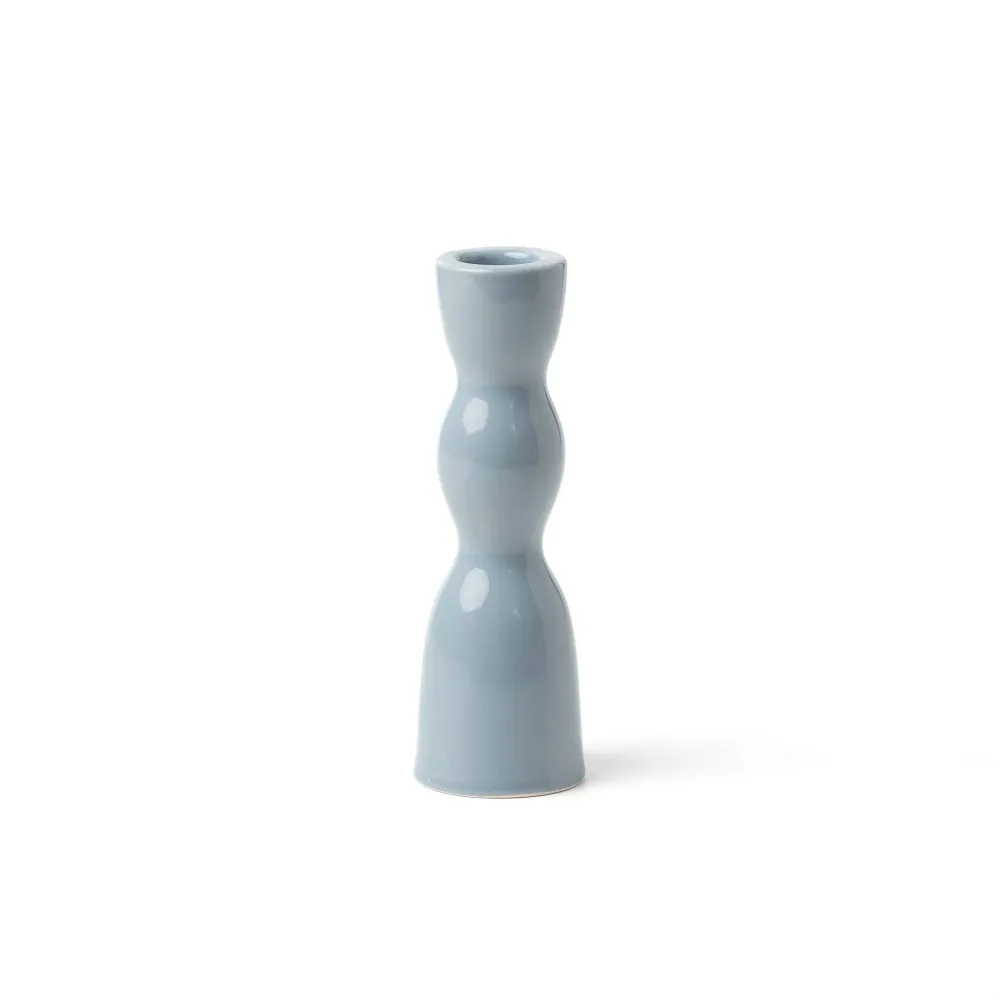 Wellen-Kerzenhalter - Niedrig: Olive