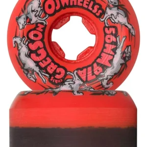 OJ Wheels 56mm 97a Gregson Masher 2 Mini Combo Wheels Black Red