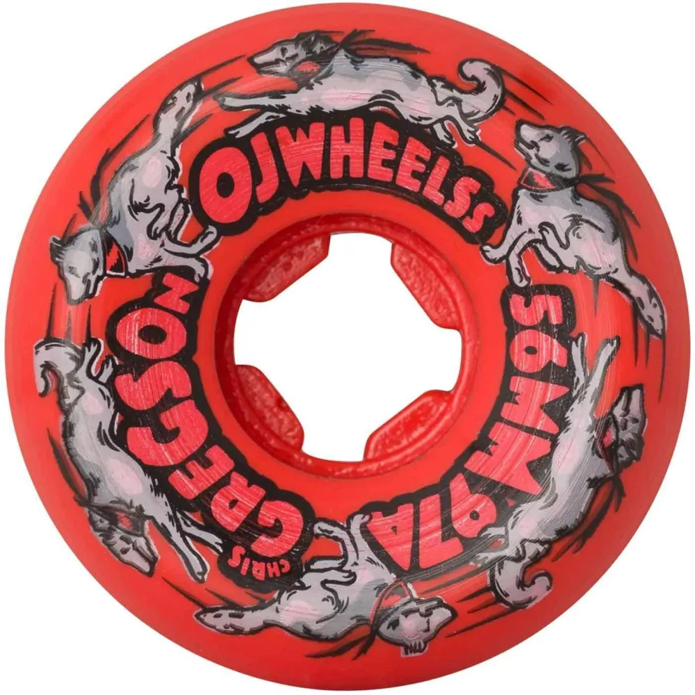OJ Wheels 56mm 97a Gregson Masher 2 Mini Combo Wheels Black Red