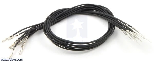 Wires Pre-crimped Terminals 10-Pack M-F 30cm Black