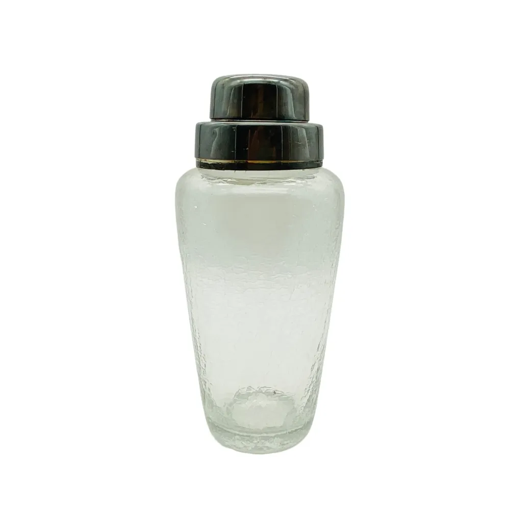 WMF Cocktailshaker Shaker Glas Craquelee 50er 60er Jahre