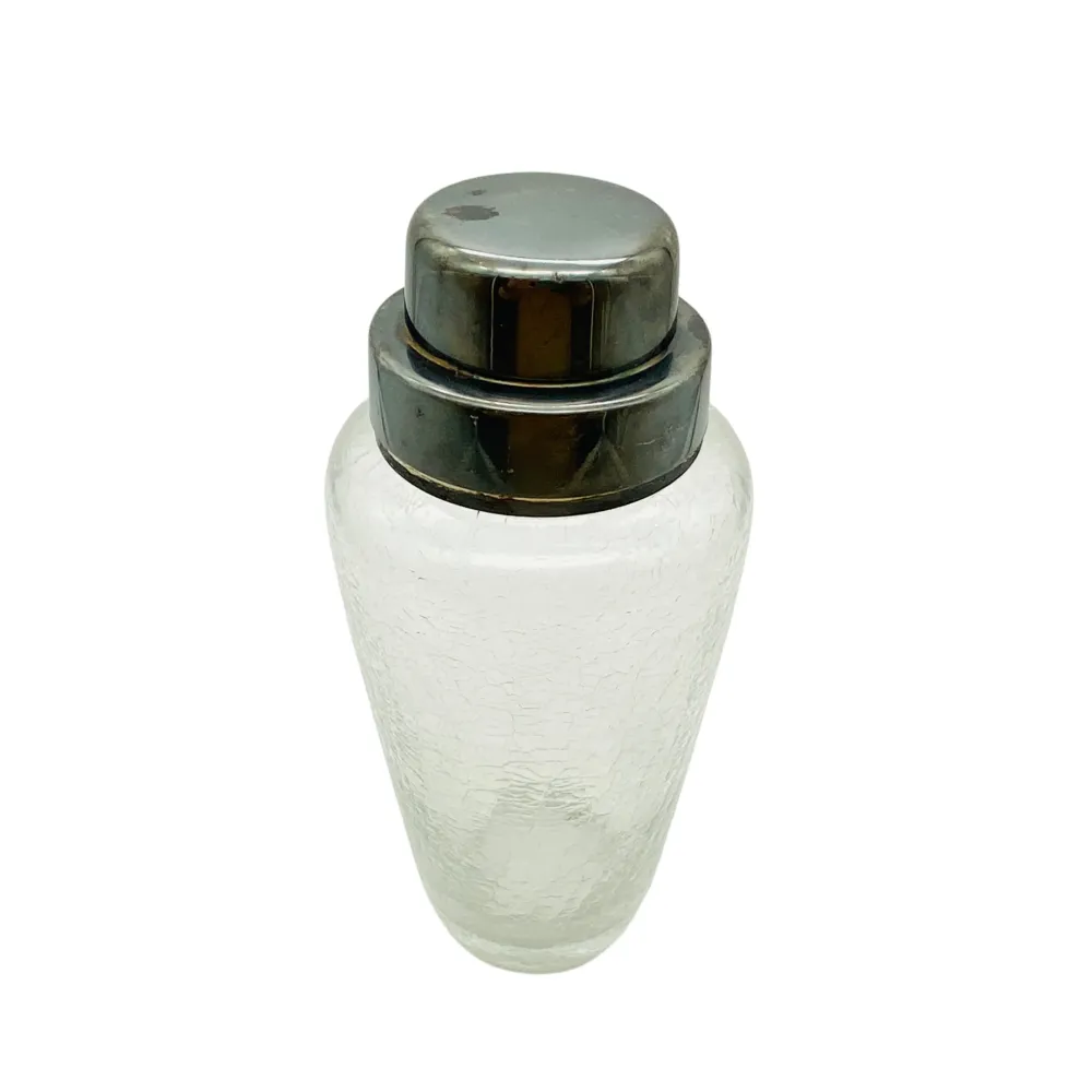 WMF Cocktailshaker Shaker Glas Craquelee 50er 60er Jahre