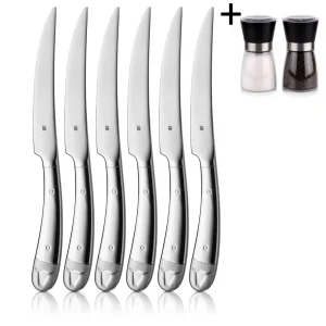 WMF Steakmesser 6-teilig - Inklusive GRATIS Cookinglife Pfeffer- und Salzmahlerset